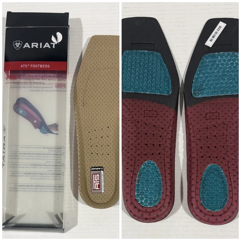 ARIAT - Men's ATS‎ Square Toe Footbed Shoe Boot Insoles - NEW in package